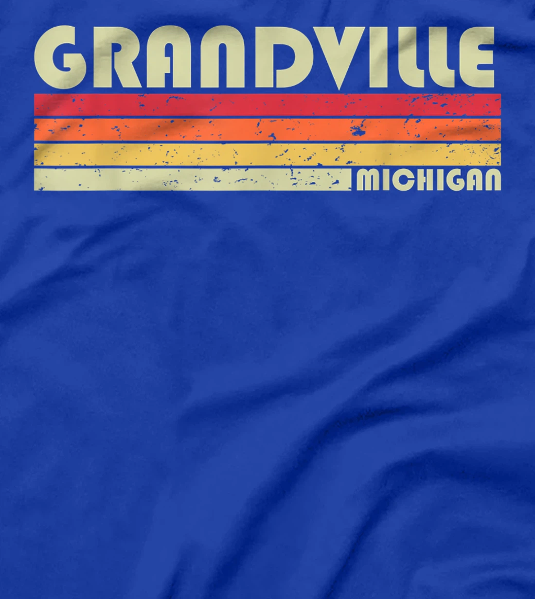 GRANDVILLE MI MICHIGAN Funny City Home Roots Gift Retro 80s T-Shirt