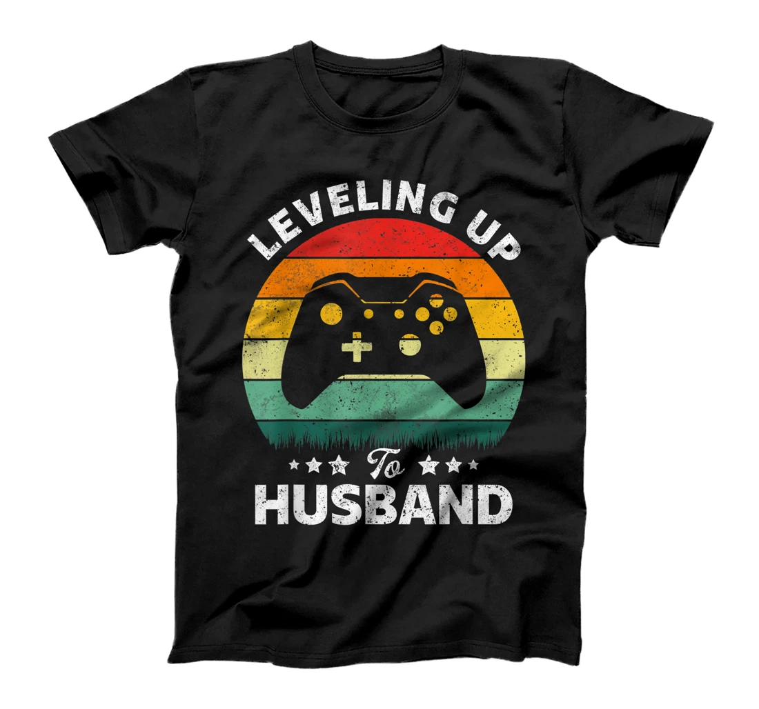 Leveling up to husband Gift Engagement for Video Game Lovers T-Shirt