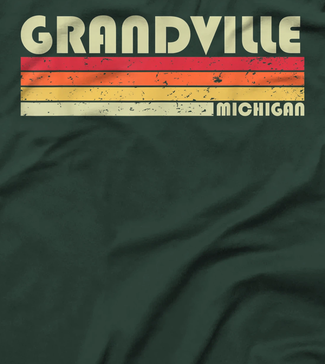 GRANDVILLE MI MICHIGAN Funny City Home Roots Gift Retro 80s T-Shirt