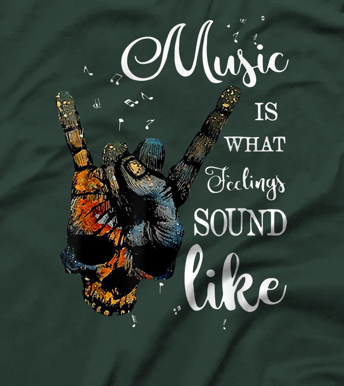 Music Is What Feelings Sound Like Peace T Shirt T-Shirt