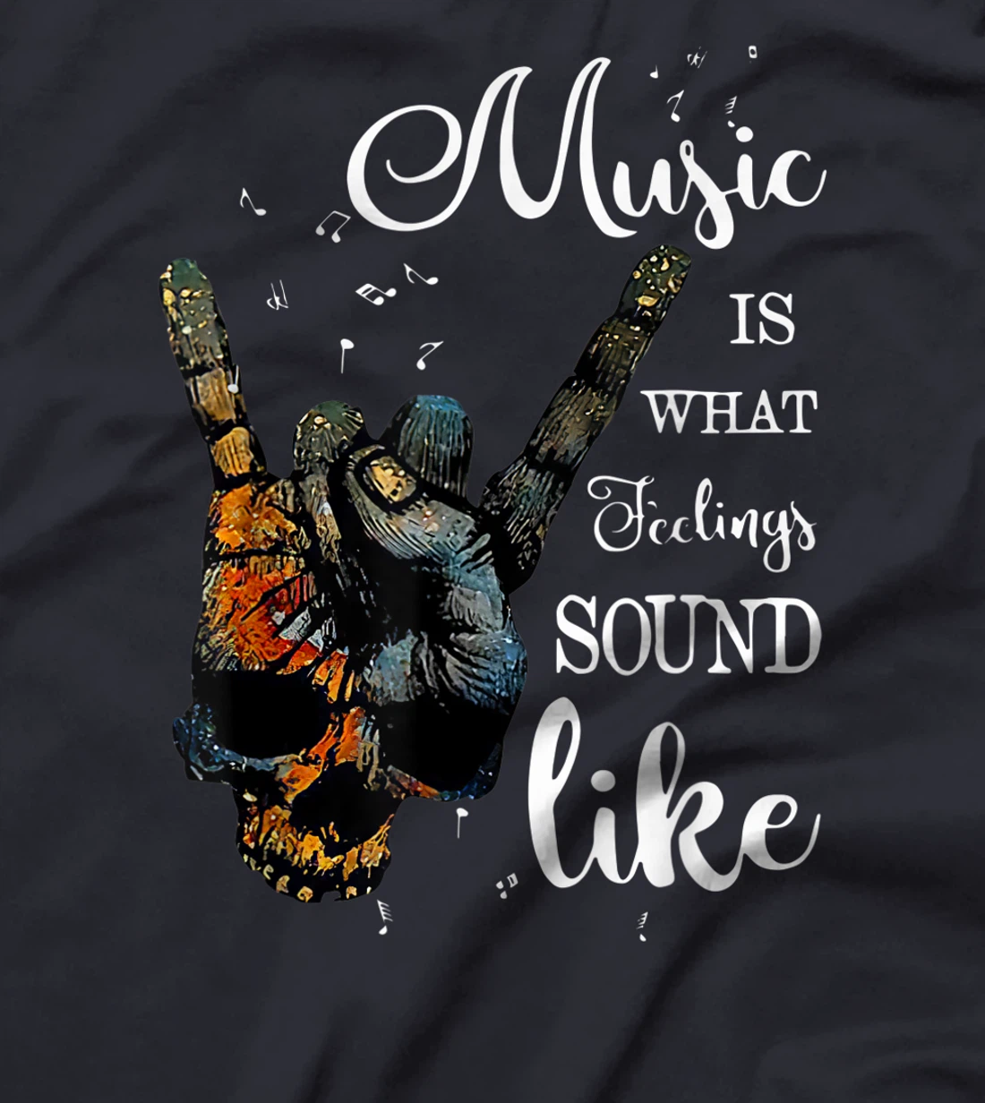 Music Is What Feelings Sound Like Peace T Shirt T-Shirt