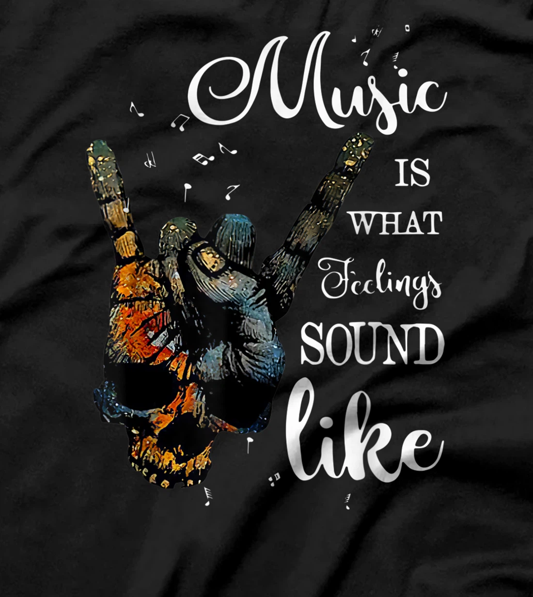 Music Is What Feelings Sound Like Peace T Shirt T-Shirt