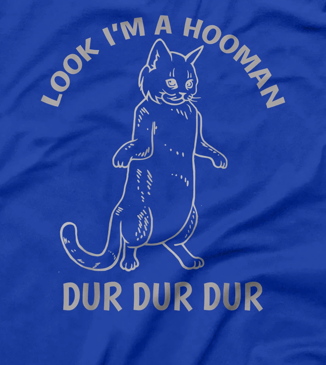 Look I'm A Hooman Dur Dur shirt Cat Lovers Cat Standing up T-Shirt