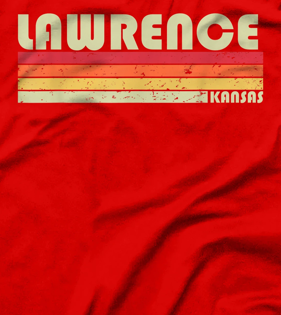 LAWRENCE KS KANSAS Funny City Home Roots Gift Retro 70s 80s T-Shirt