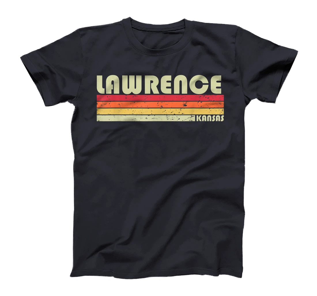 LAWRENCE KS KANSAS Funny City Home Roots Gift Retro 70s 80s T-Shirt