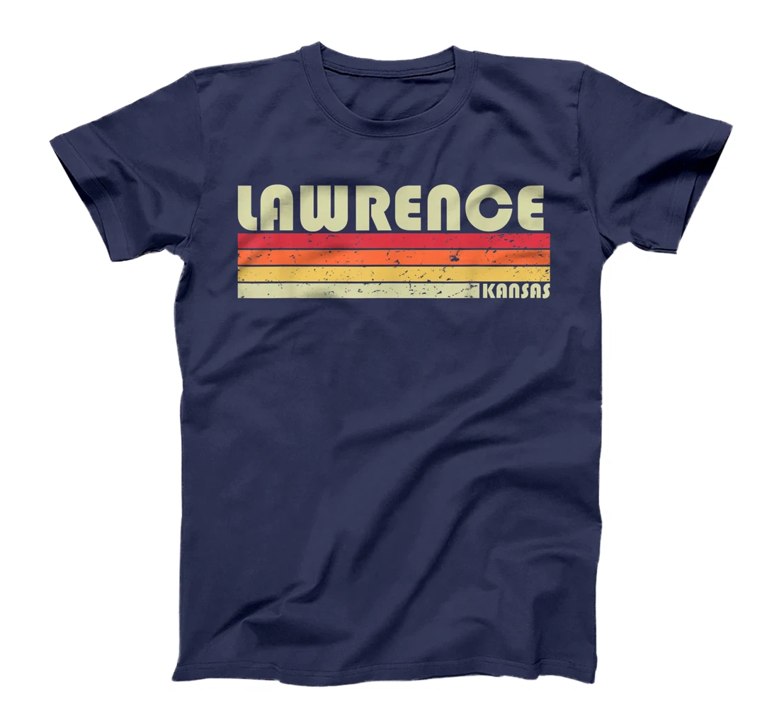 LAWRENCE KS KANSAS Funny City Home Roots Gift Retro 70s 80s T-Shirt