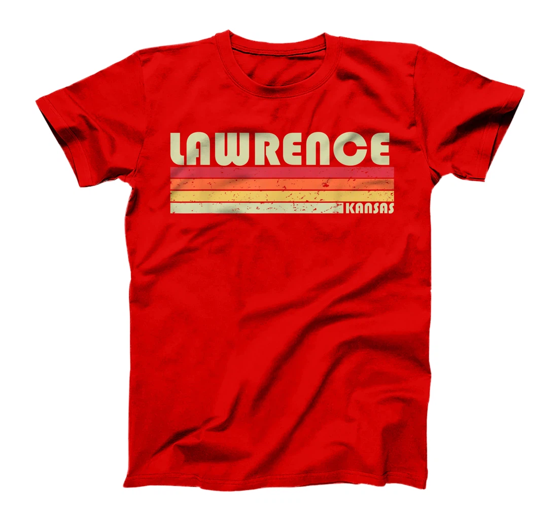 LAWRENCE KS KANSAS Funny City Home Roots Gift Retro 70s 80s T-Shirt