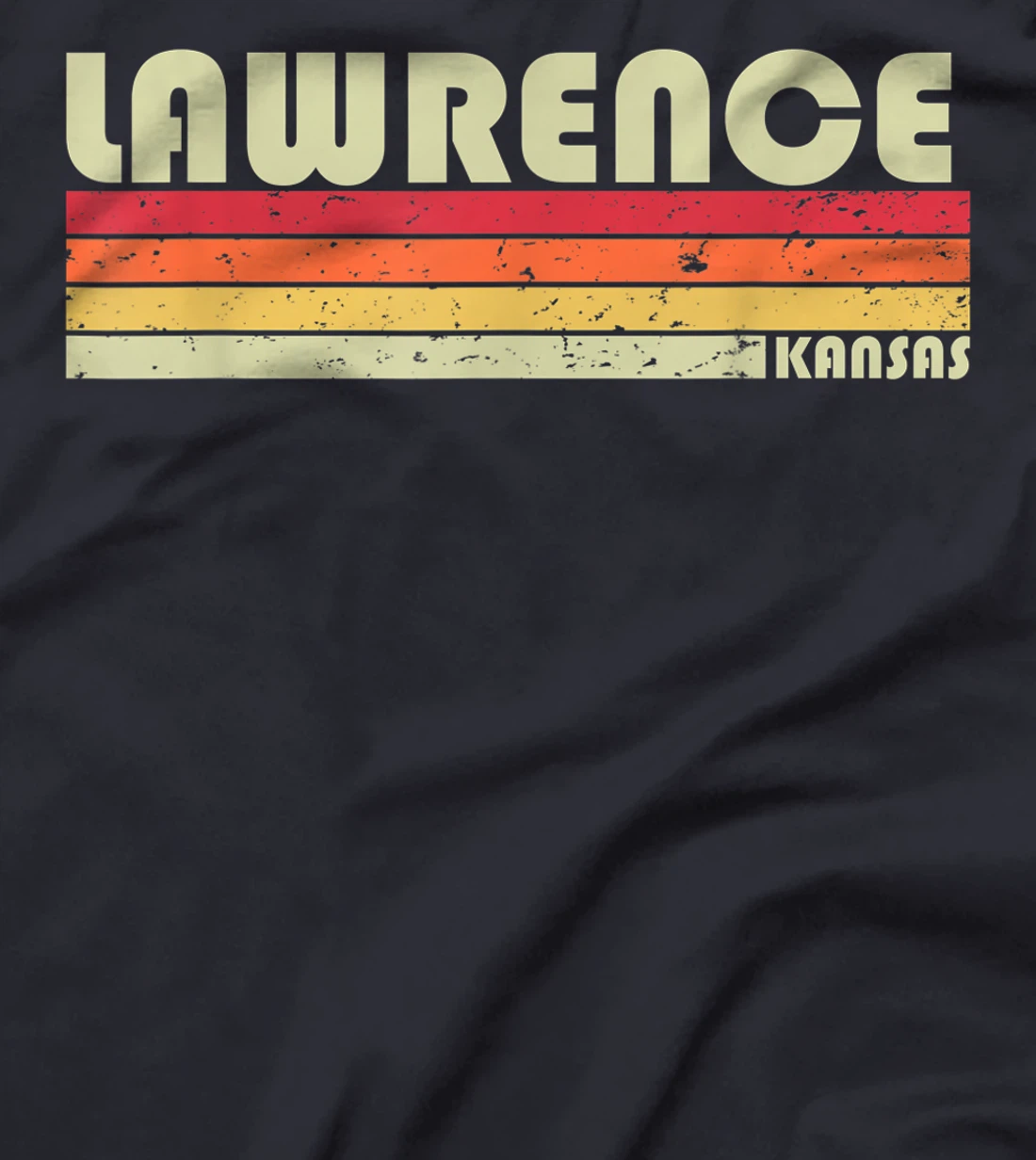 LAWRENCE KS KANSAS Funny City Home Roots Gift Retro 70s 80s T-Shirt