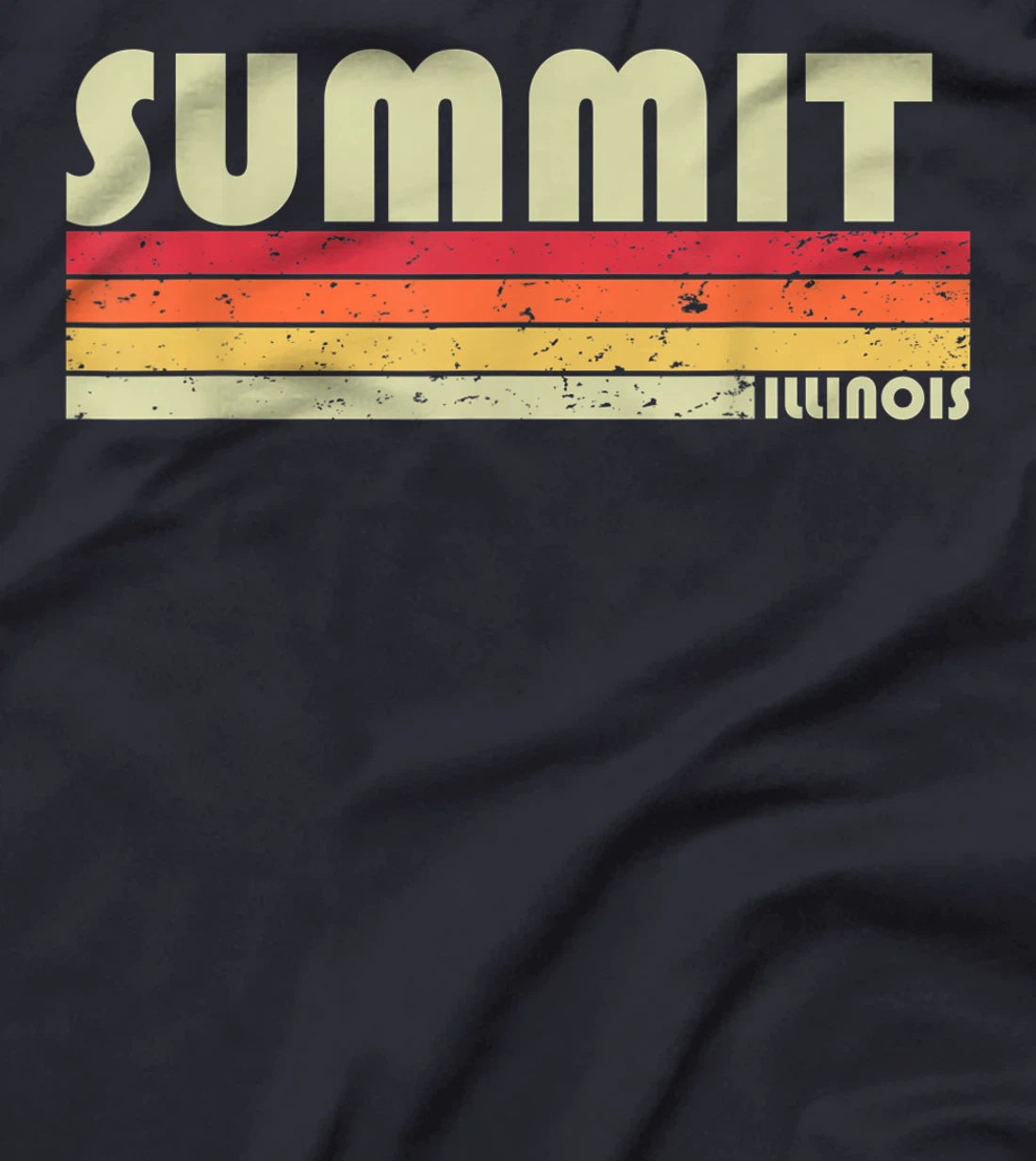 SUMMIT IL ILLINOIS Funny City Home Roots Gift Retro 70s 80s T-Shirt