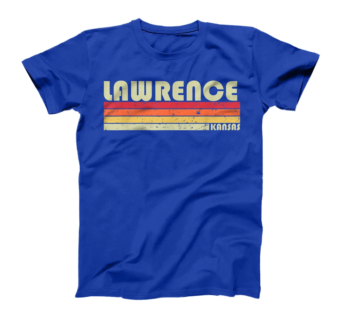 LAWRENCE KS KANSAS Funny City Home Roots Gift Retro 70s 80s T-Shirt