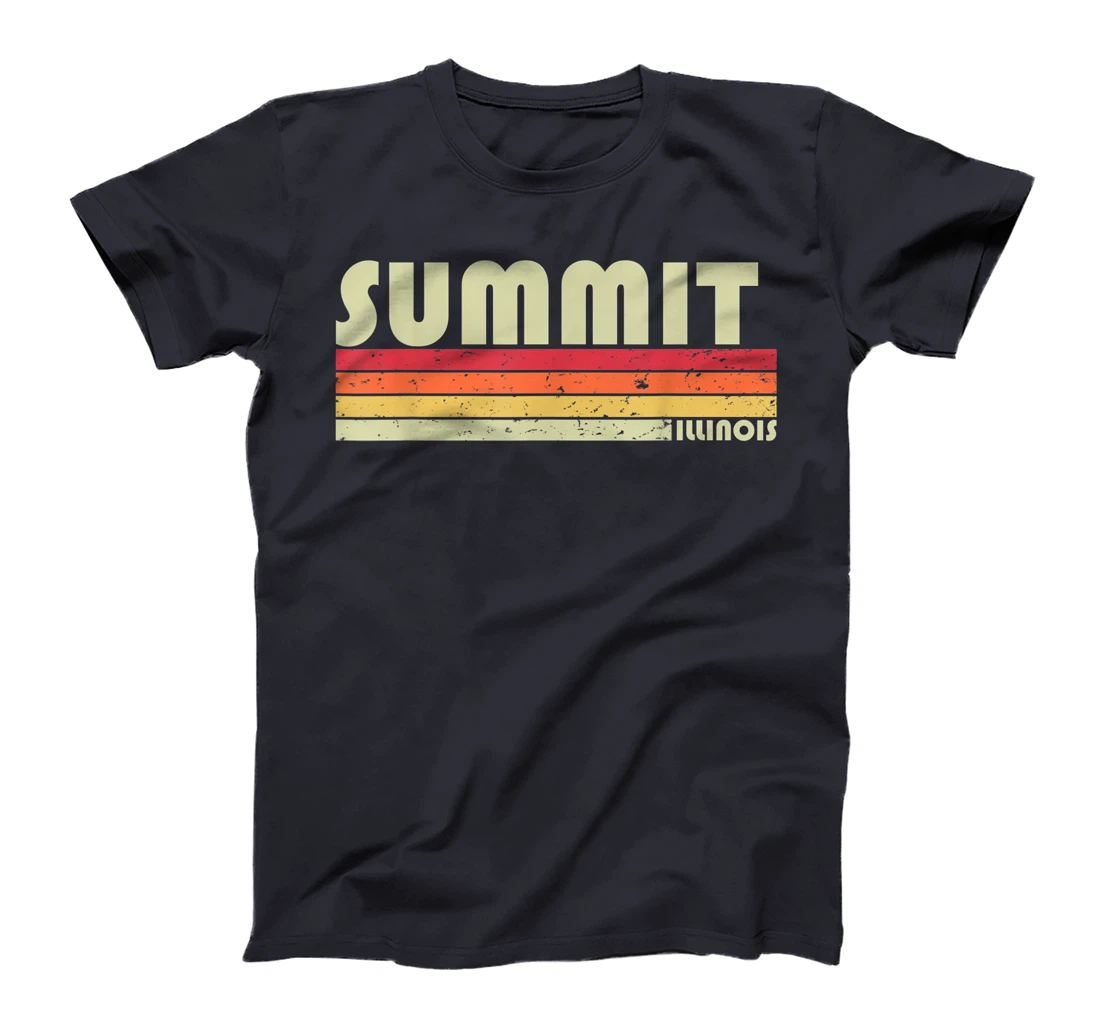 SUMMIT IL ILLINOIS Funny City Home Roots Gift Retro 70s 80s T-Shirt