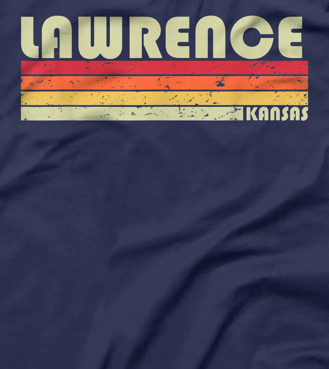 LAWRENCE KS KANSAS Funny City Home Roots Gift Retro 70s 80s T-Shirt