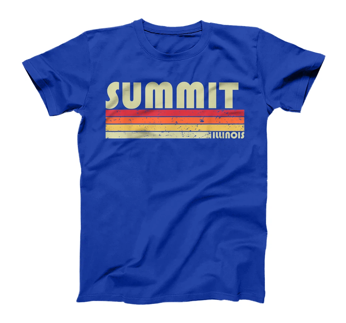 SUMMIT IL ILLINOIS Funny City Home Roots Gift Retro 70s 80s T-Shirt