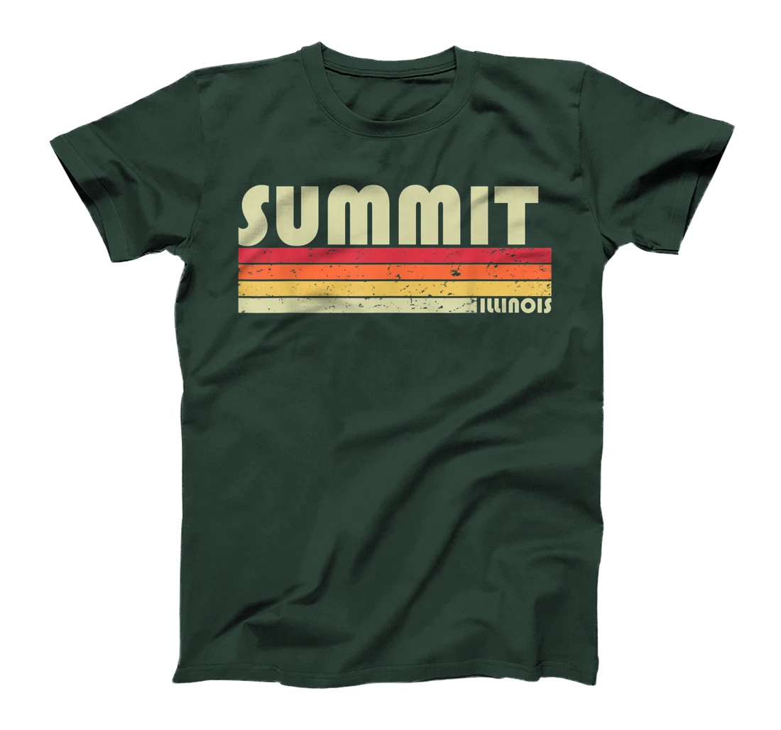 SUMMIT IL ILLINOIS Funny City Home Roots Gift Retro 70s 80s T-Shirt