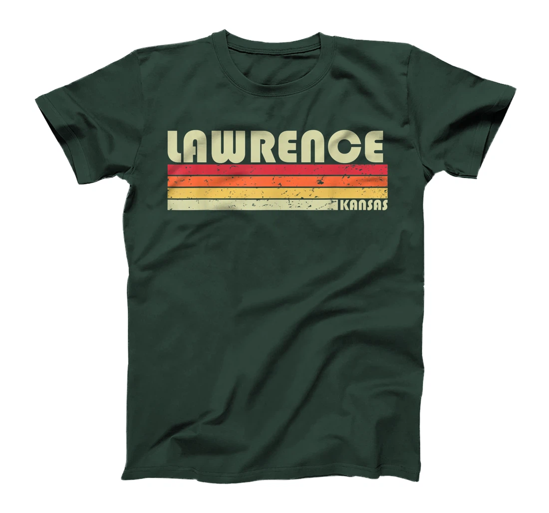 LAWRENCE KS KANSAS Funny City Home Roots Gift Retro 70s 80s T-Shirt