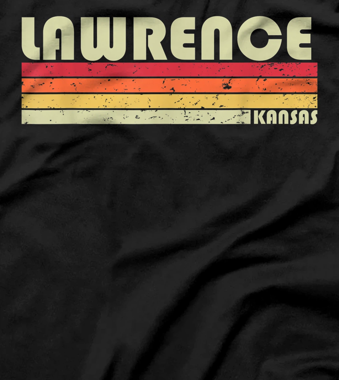 LAWRENCE KS KANSAS Funny City Home Roots Gift Retro 70s 80s T-Shirt