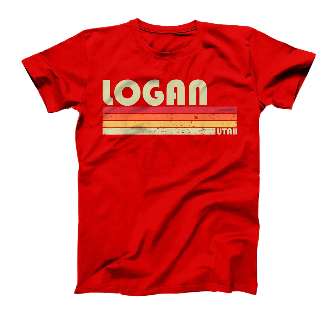 LOGAN UT UTAH Funny City Home Roots Gift Retro 70s 80s T-Shirt