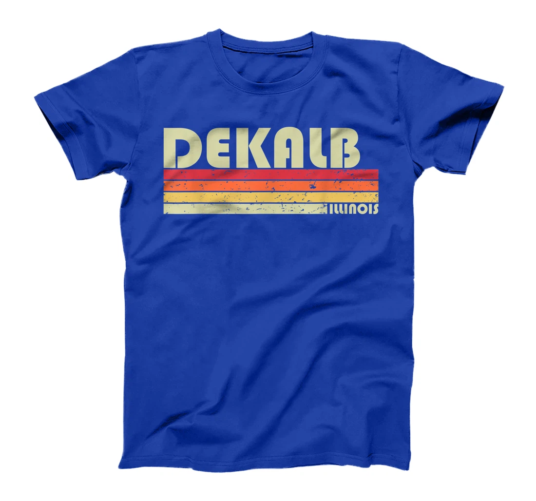 DEKALB IL ILLINOIS Funny City Home Roots Gift Retro 70s 80s T-Shirt