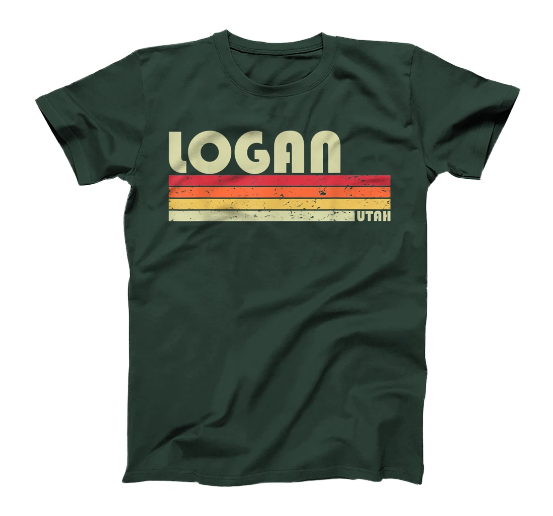 LOGAN UT UTAH Funny City Home Roots Gift Retro 70s 80s T-Shirt