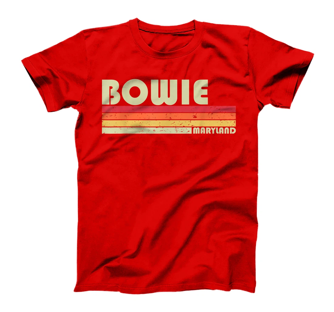 BOWIE MD MARYLAND Funny City Home Roots Gift Retro 70s 80s T-Shirt