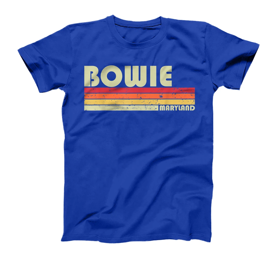 BOWIE MD MARYLAND Funny City Home Roots Gift Retro 70s 80s T-Shirt