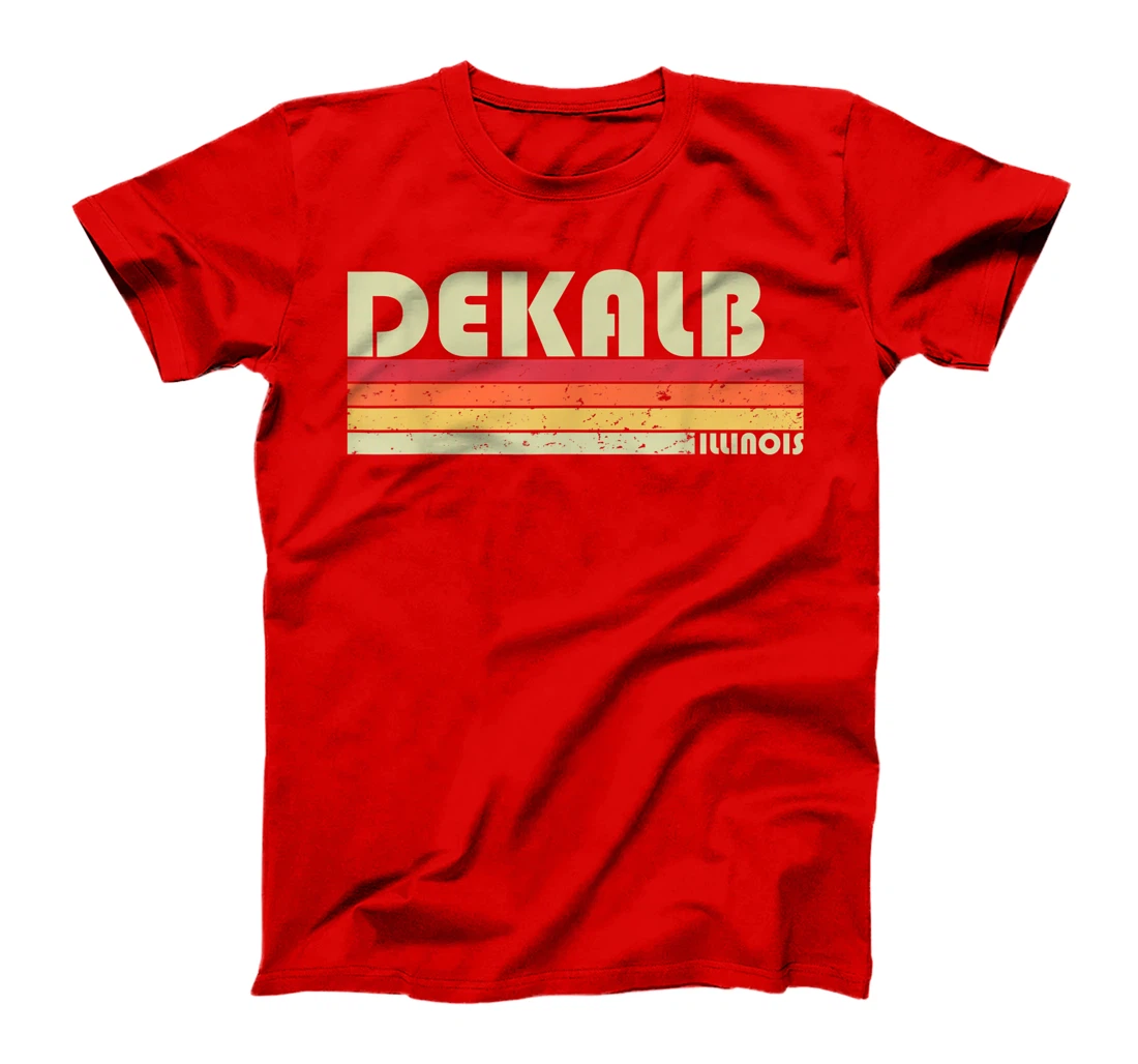 DEKALB IL ILLINOIS Funny City Home Roots Gift Retro 70s 80s T-Shirt