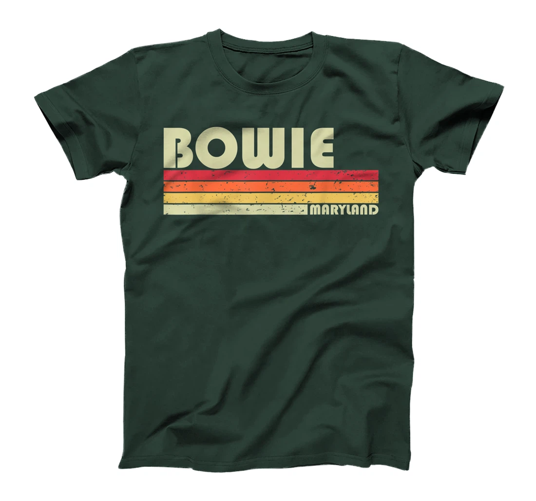 BOWIE MD MARYLAND Funny City Home Roots Gift Retro 70s 80s T-Shirt