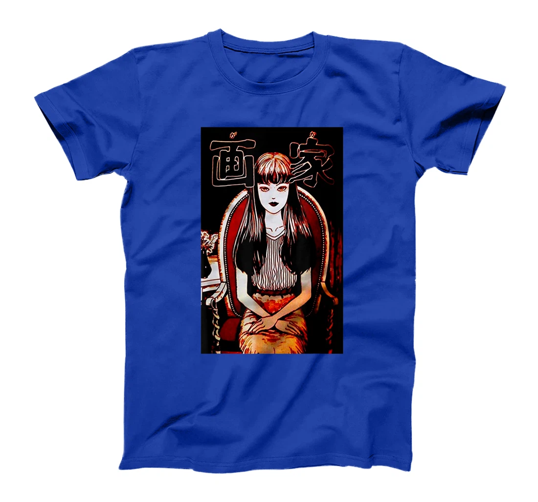 Vintage Junji Ito Tomie Manga Aesthetic Gift Sitting Girl T-Shirt