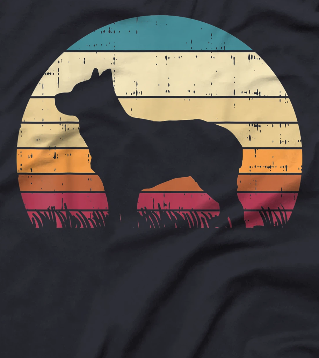 Heeler Sunset Retro Animal Pet Australian Cattle Dog Gift T-Shirt