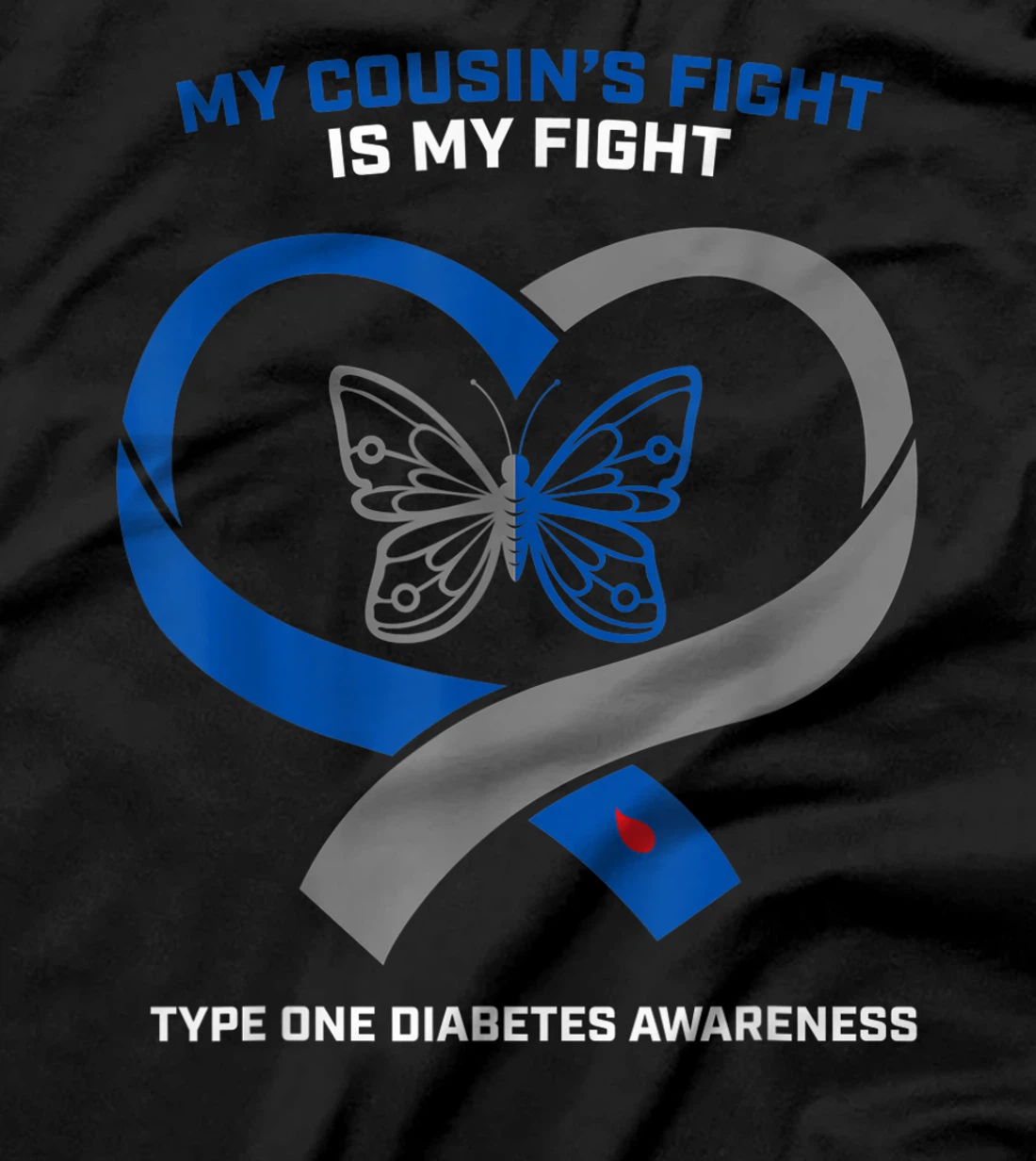 T1D Cousin Fight Type 1 Diabetic Type One Diabetes Awareness T-Shirt