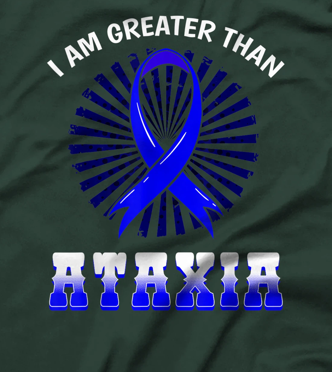 Ataxia Awareness Neurological Sign Hemiataxia Blue Ribbon T-Shirt