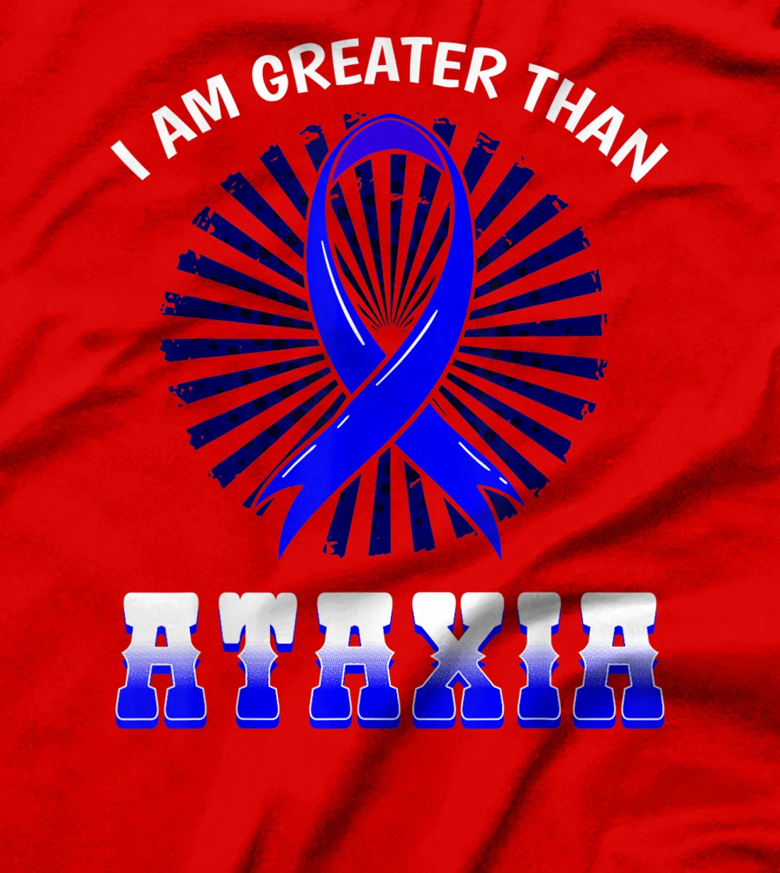 Ataxia Awareness Neurological Sign Hemiataxia Blue Ribbon T-Shirt