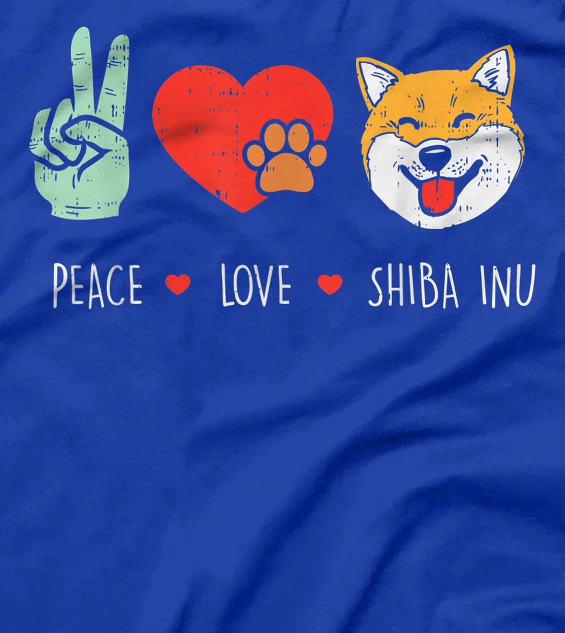Peace Love Shiba Inu Cute Japanese Pet Dog Doge Meme Gift T-Shirt