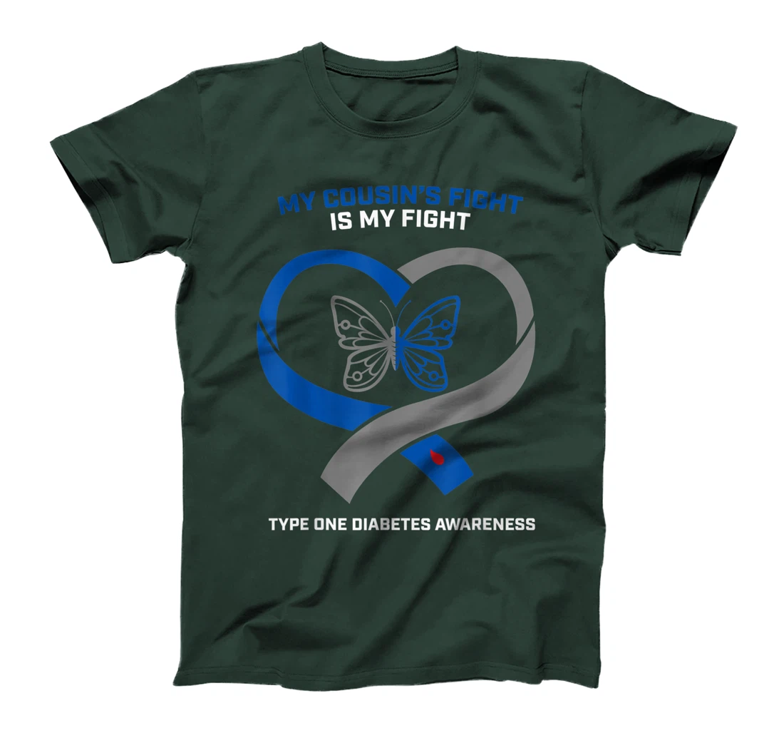T1D Cousin Fight Type 1 Diabetic Type One Diabetes Awareness T-Shirt