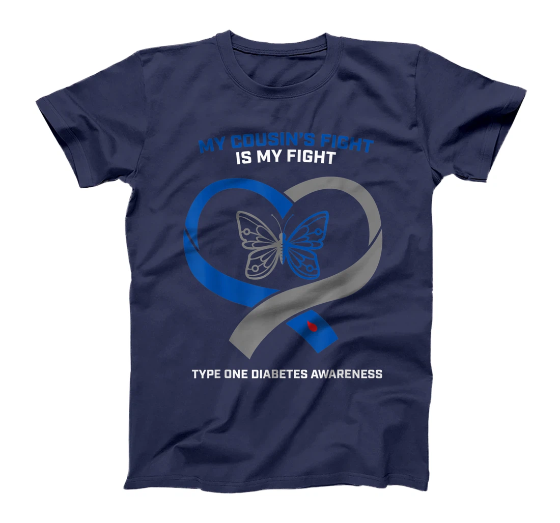 T1D Cousin Fight Type 1 Diabetic Type One Diabetes Awareness T-Shirt