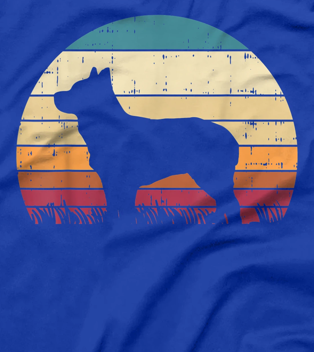 Heeler Sunset Retro Animal Pet Australian Cattle Dog Gift T-Shirt