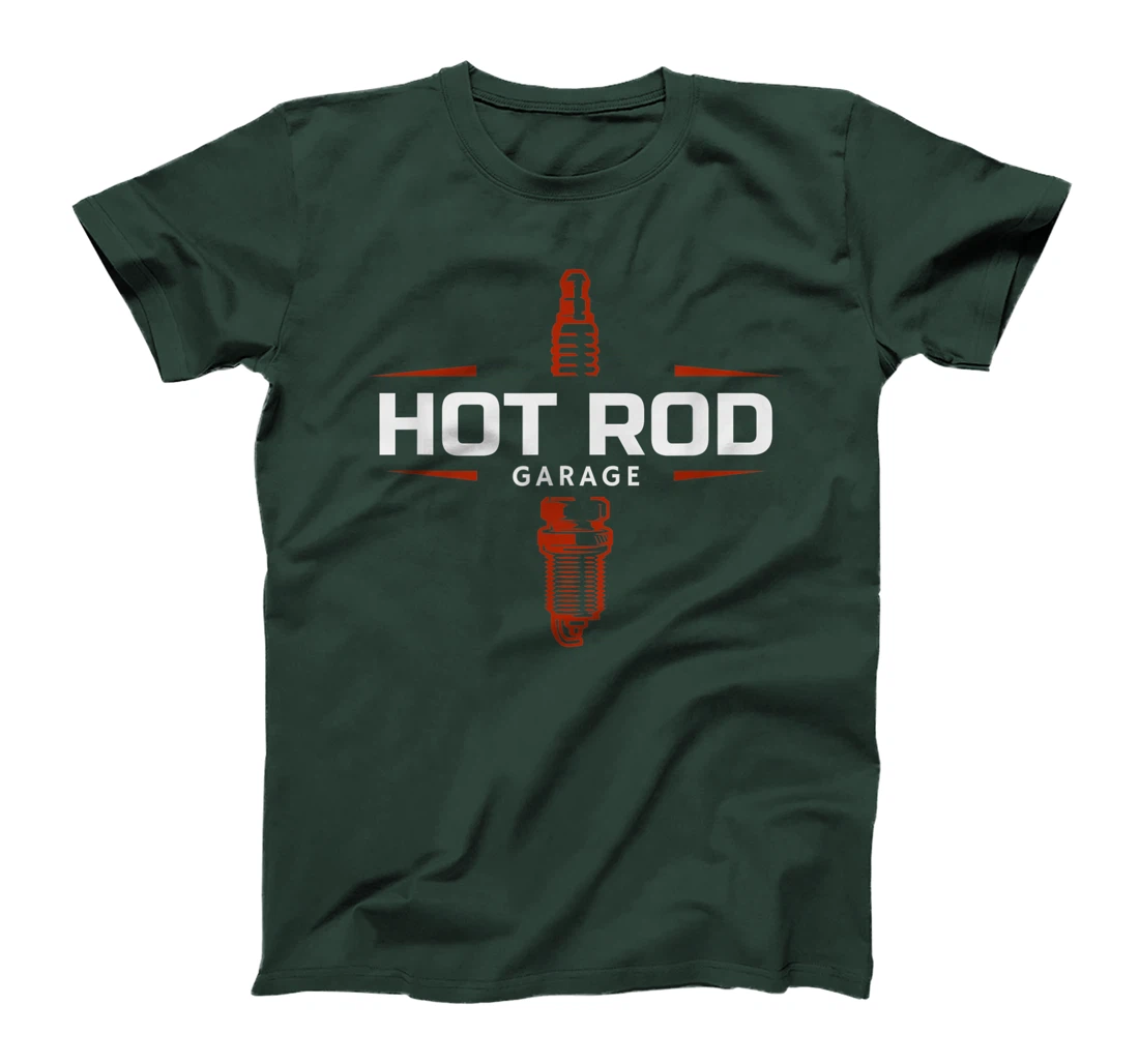 Hot Rod Garage Custom Retro Classic Car Spark Plug T-Shirt T-Shirt