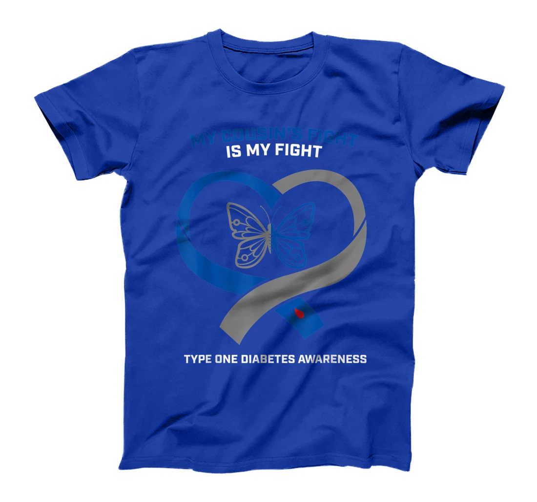 T1D Cousin Fight Type 1 Diabetic Type One Diabetes Awareness T-Shirt