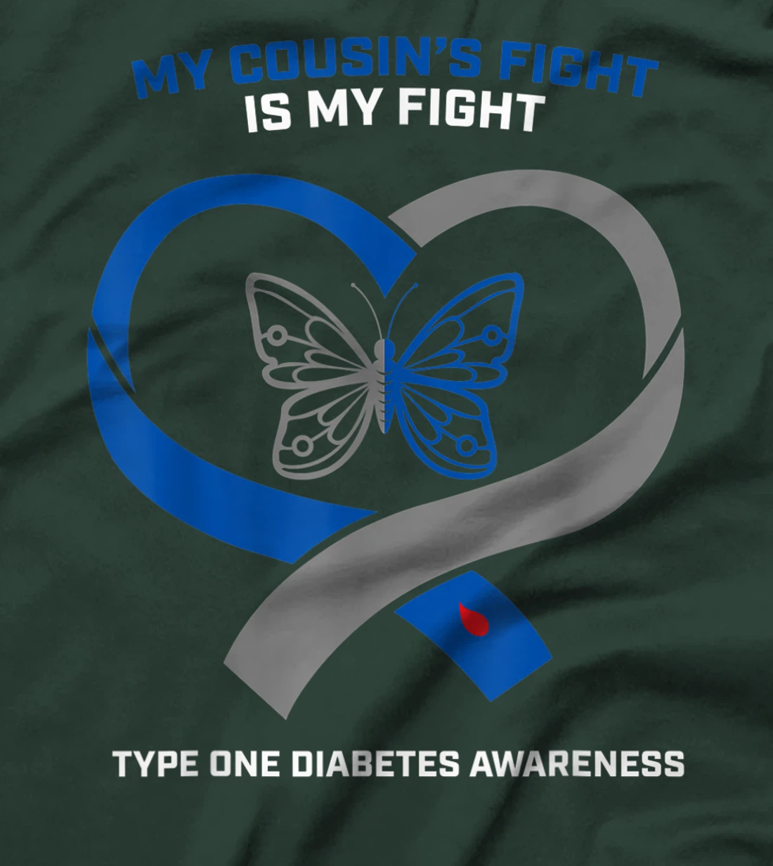 T1D Cousin Fight Type 1 Diabetic Type One Diabetes Awareness T-Shirt