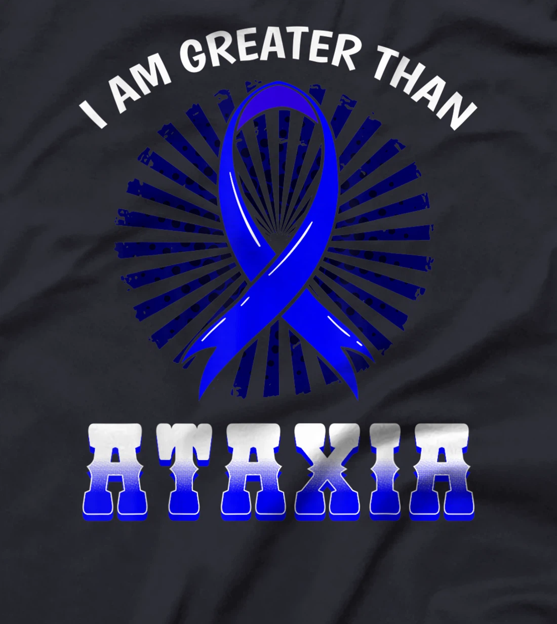 Ataxia Awareness Neurological Sign Hemiataxia Blue Ribbon T-Shirt