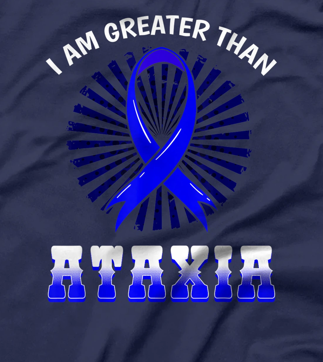 Ataxia Awareness Neurological Sign Hemiataxia Blue Ribbon T-Shirt