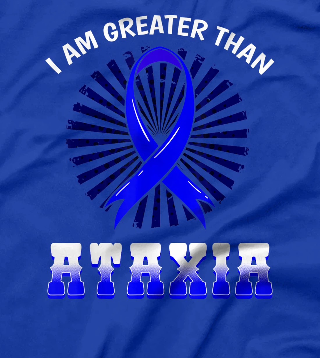 Ataxia Awareness Neurological Sign Hemiataxia Blue Ribbon T-Shirt