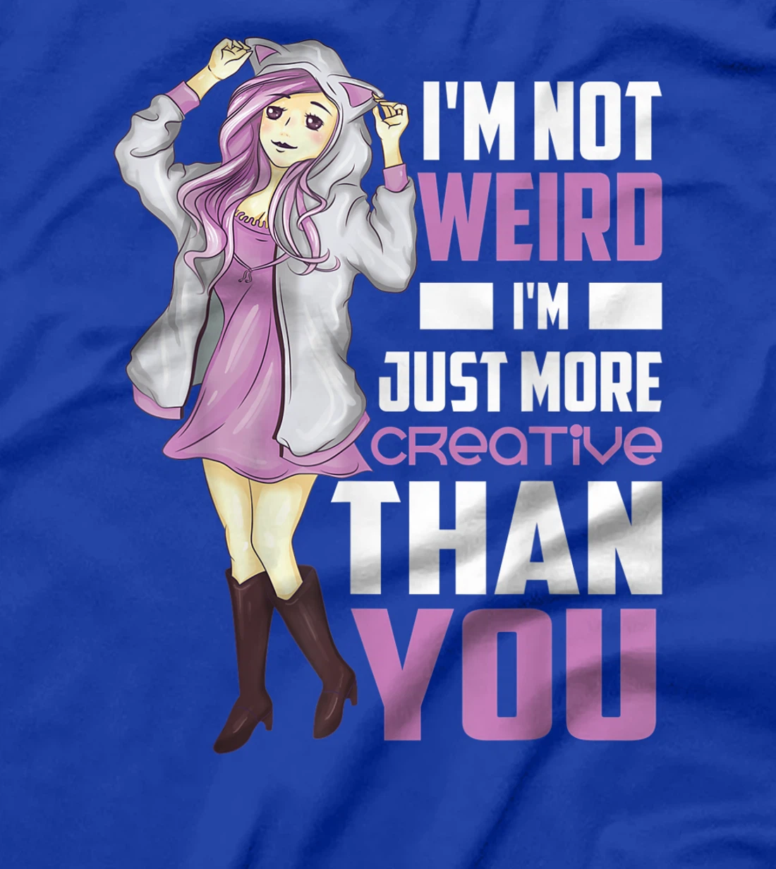 Cool Not Weird Funny Japanese Anime Gift Women Kawaii Japan T-Shirt