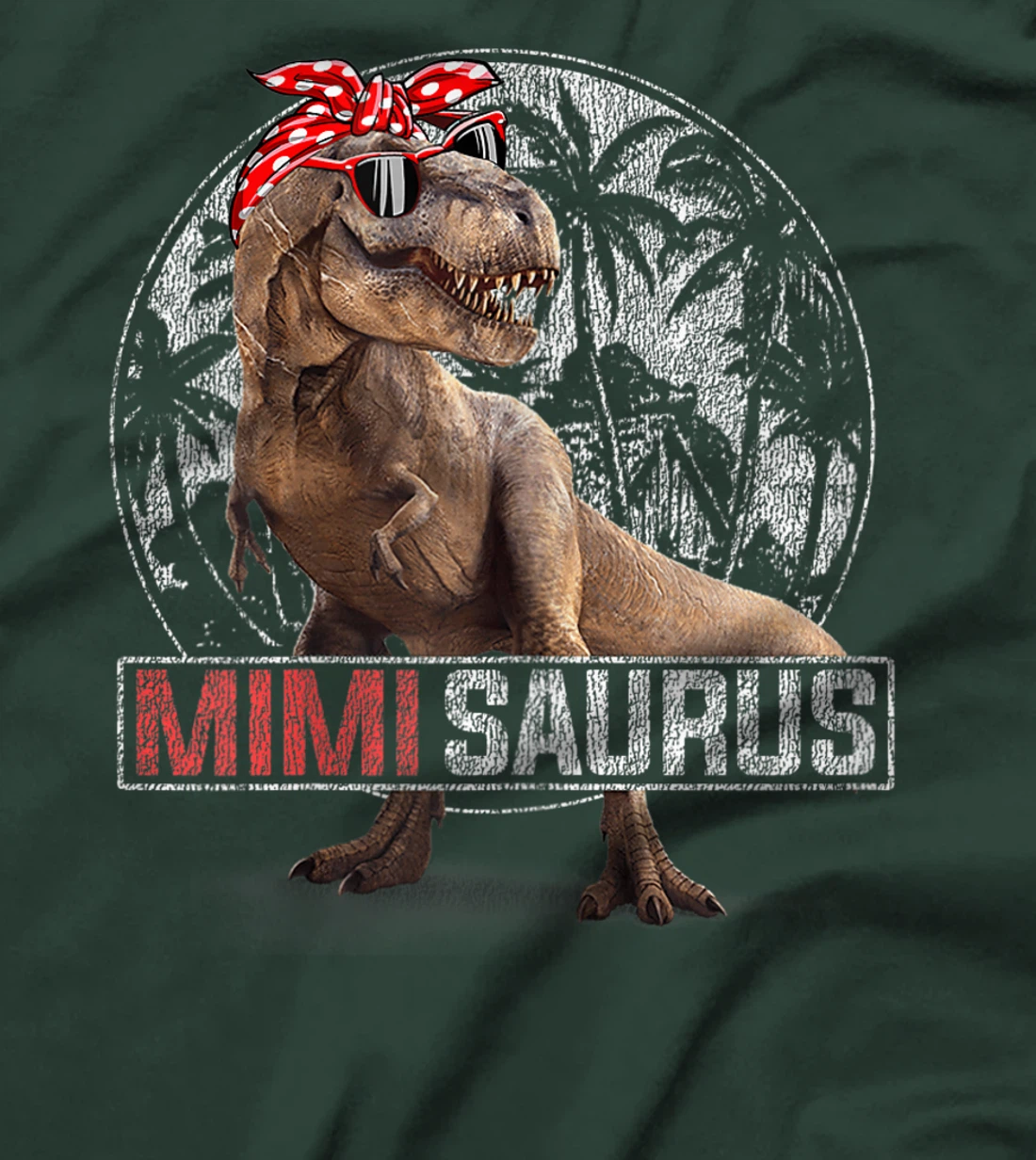 Womens Mimisaurus T Rex Dinosaur Funny Mimi Saurus Family Matching T-Shirt