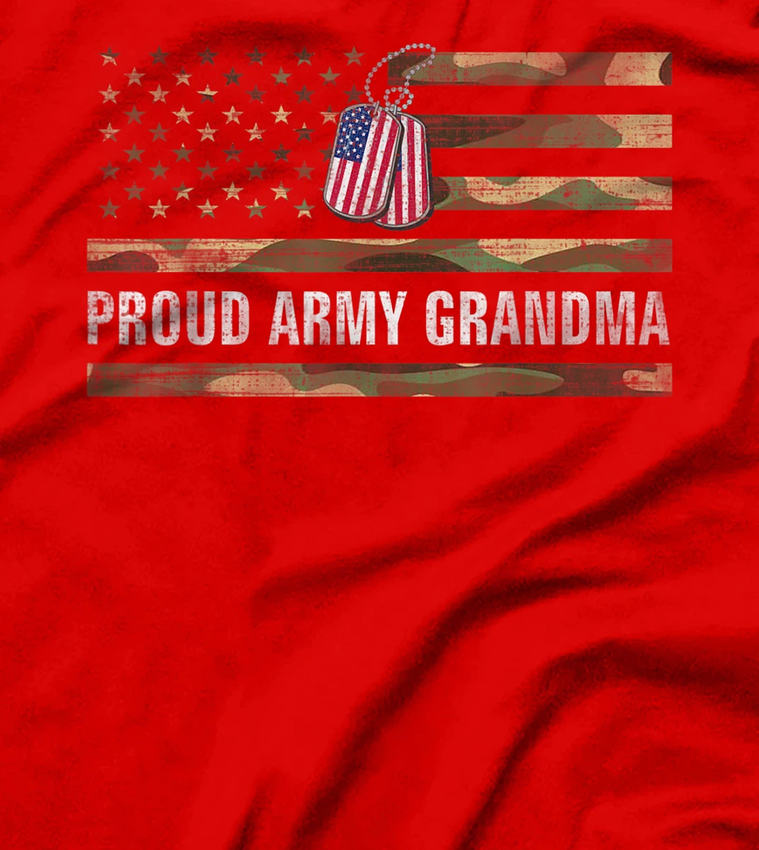 Vintage American Flag Proud Army Grandma Veteran Day Gift T-Shirt