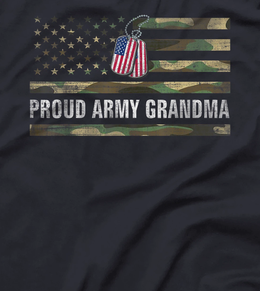 Vintage American Flag Proud Army Grandma Veteran Day Gift T-Shirt