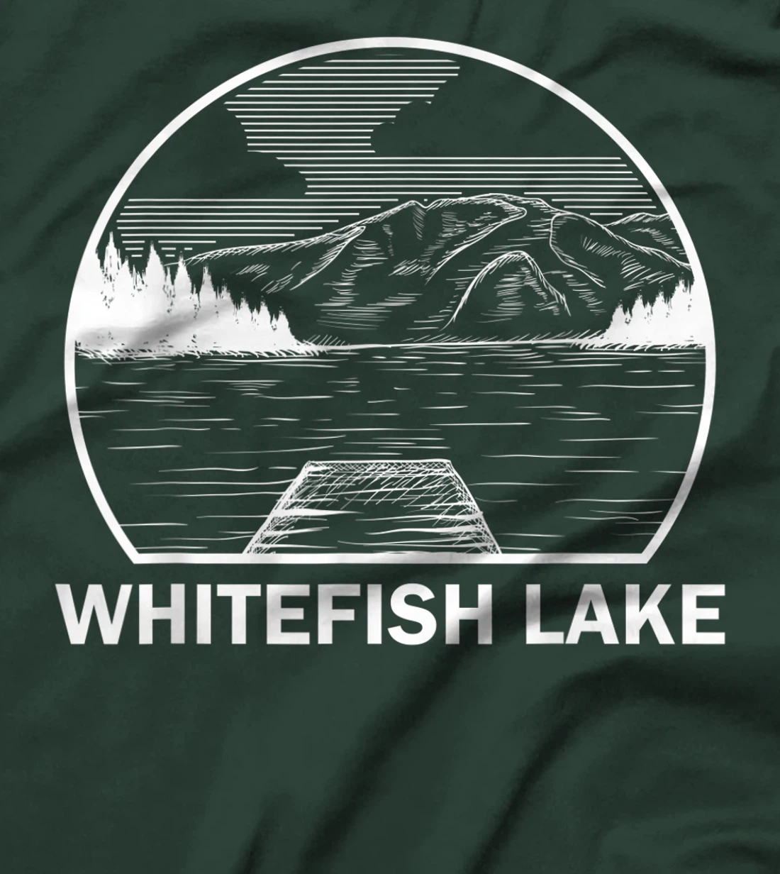 WHITEFISH LAKE MONTANA Funny Fishing Camping Summer Gift T-Shirt