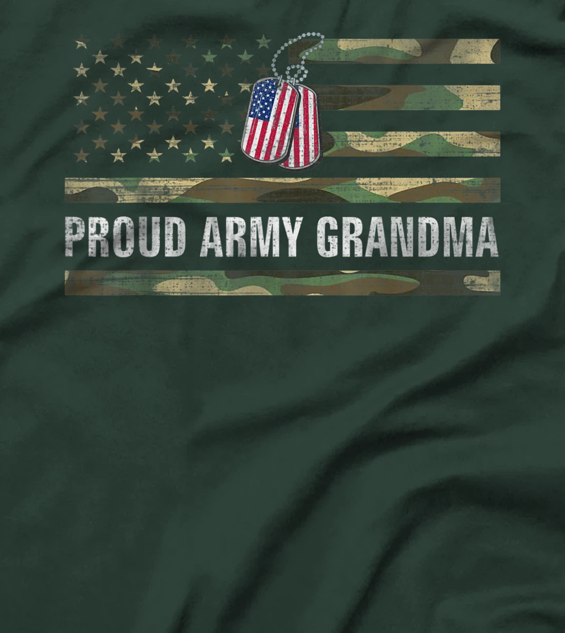 Vintage American Flag Proud Army Grandma Veteran Day Gift T-Shirt