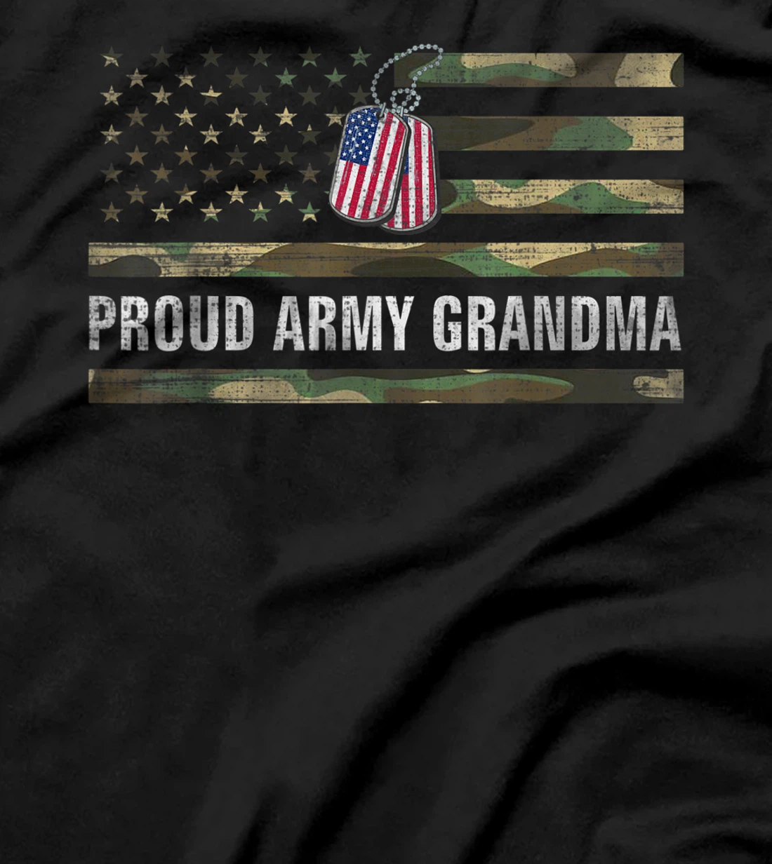 Vintage American Flag Proud Army Grandma Veteran Day Gift T-Shirt