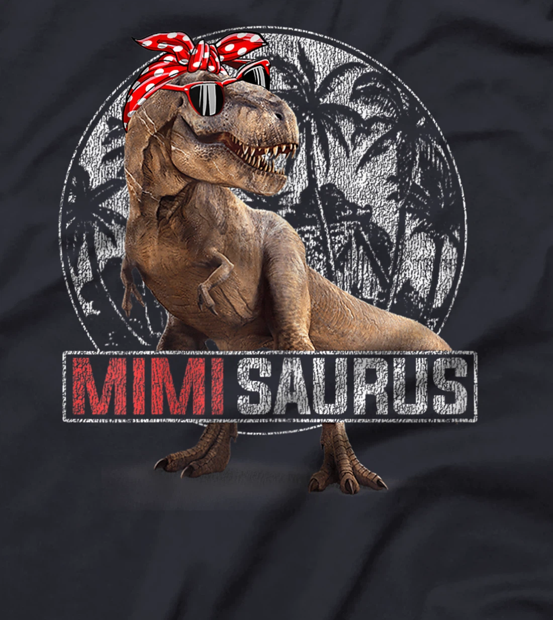 Womens Mimisaurus T Rex Dinosaur Funny Mimi Saurus Family Matching T-Shirt